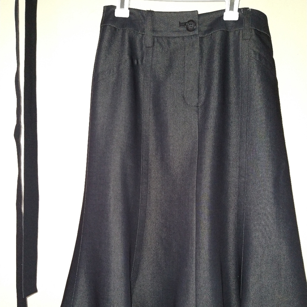 Maatif fully lined denim skirt with belt NWOT 4